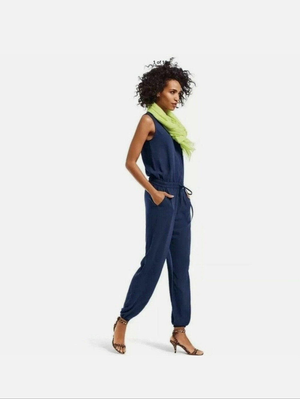 CAbi French Navy Jumpsuit